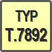 Piktogram - Typ: T.7892